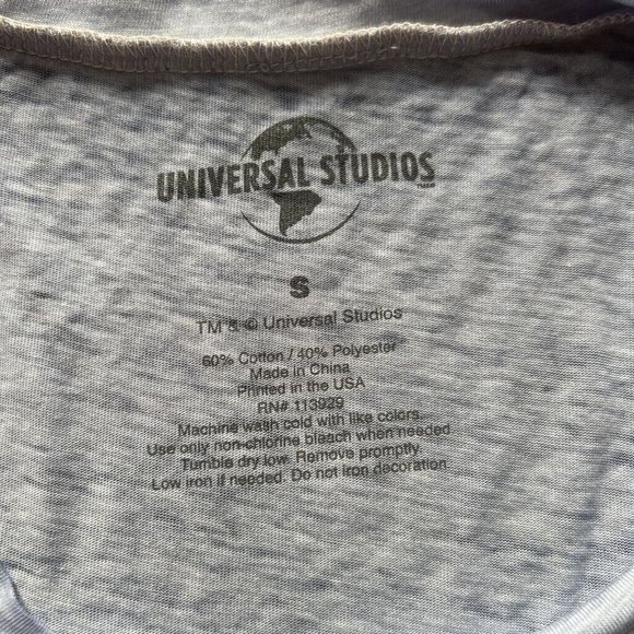 Universal Studios T-Shirt Women's S Blue Short Sleeve Round Hem Embellished New - Picture 5 of 7